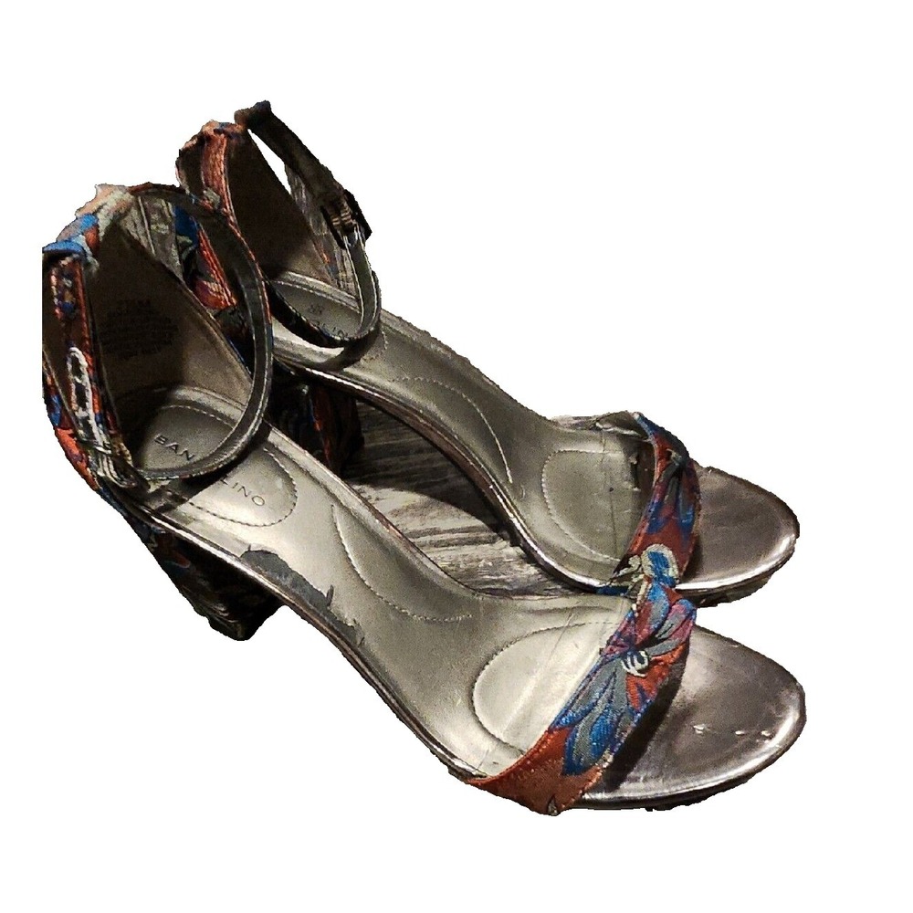 Bandolino Womens Heeled Sandals Floral Print Ankle Strap Block Heel Size‎ 8
